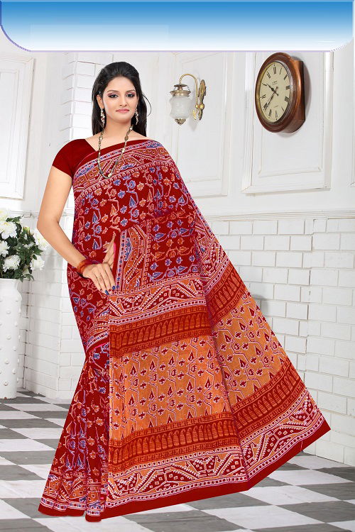 Dhoom 1 Casual Daily Wear Wholesale Cotton Printed Sarees
